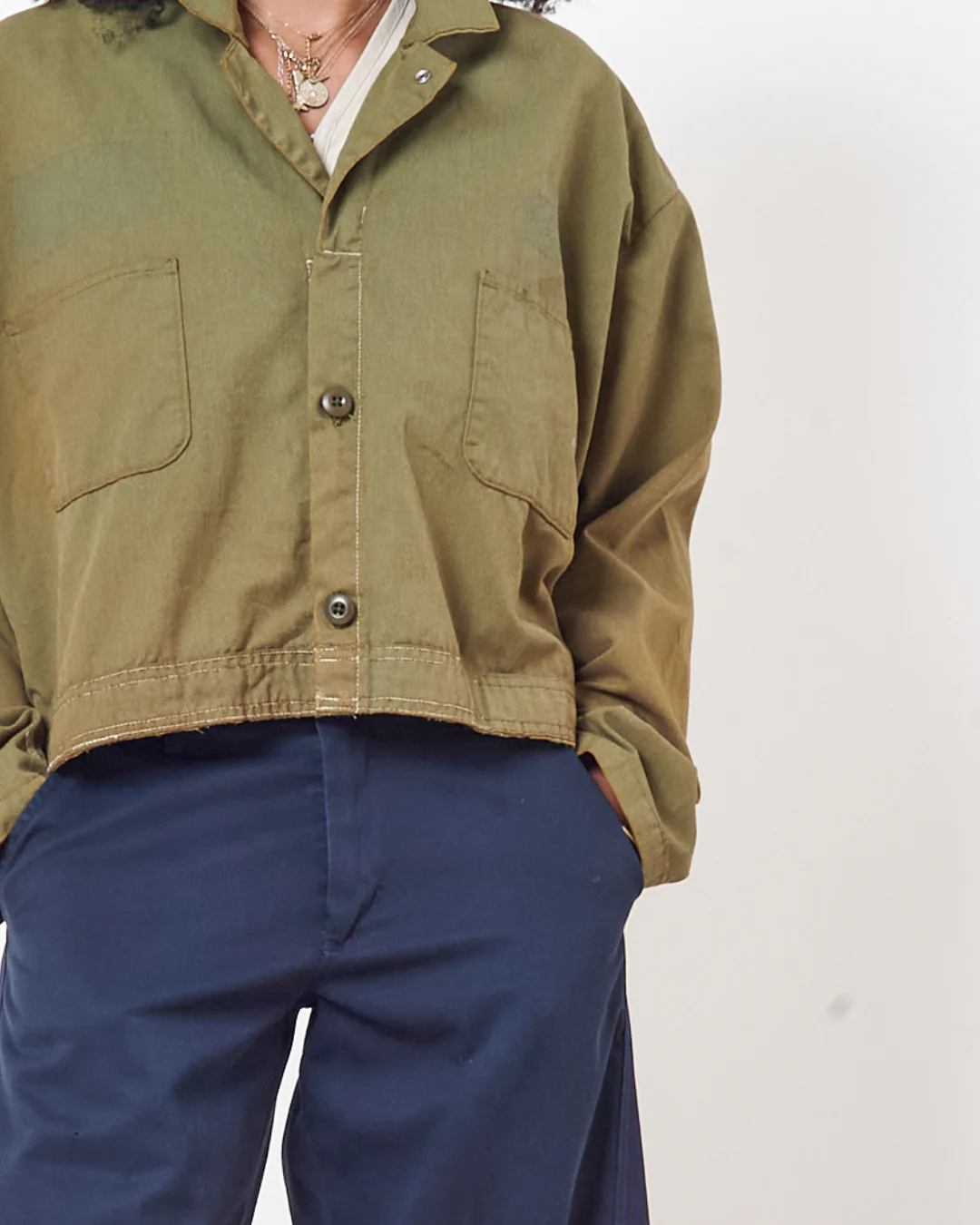 Cropped Mechanic Jacket - Image 3