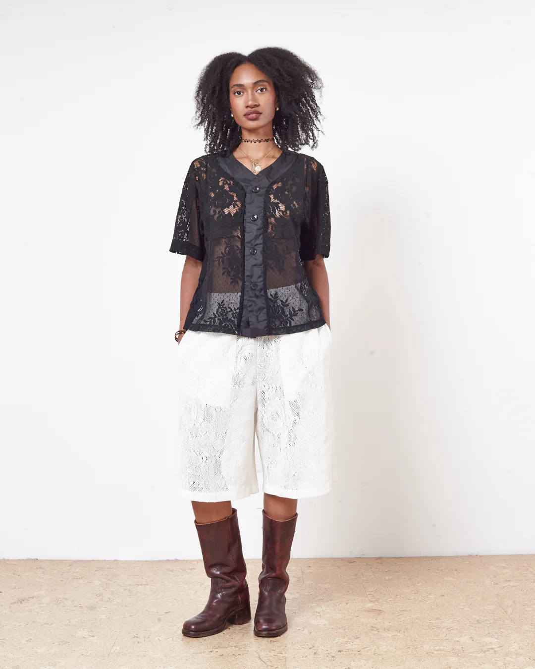 Remade Lace Baseball Jersey - Image 4