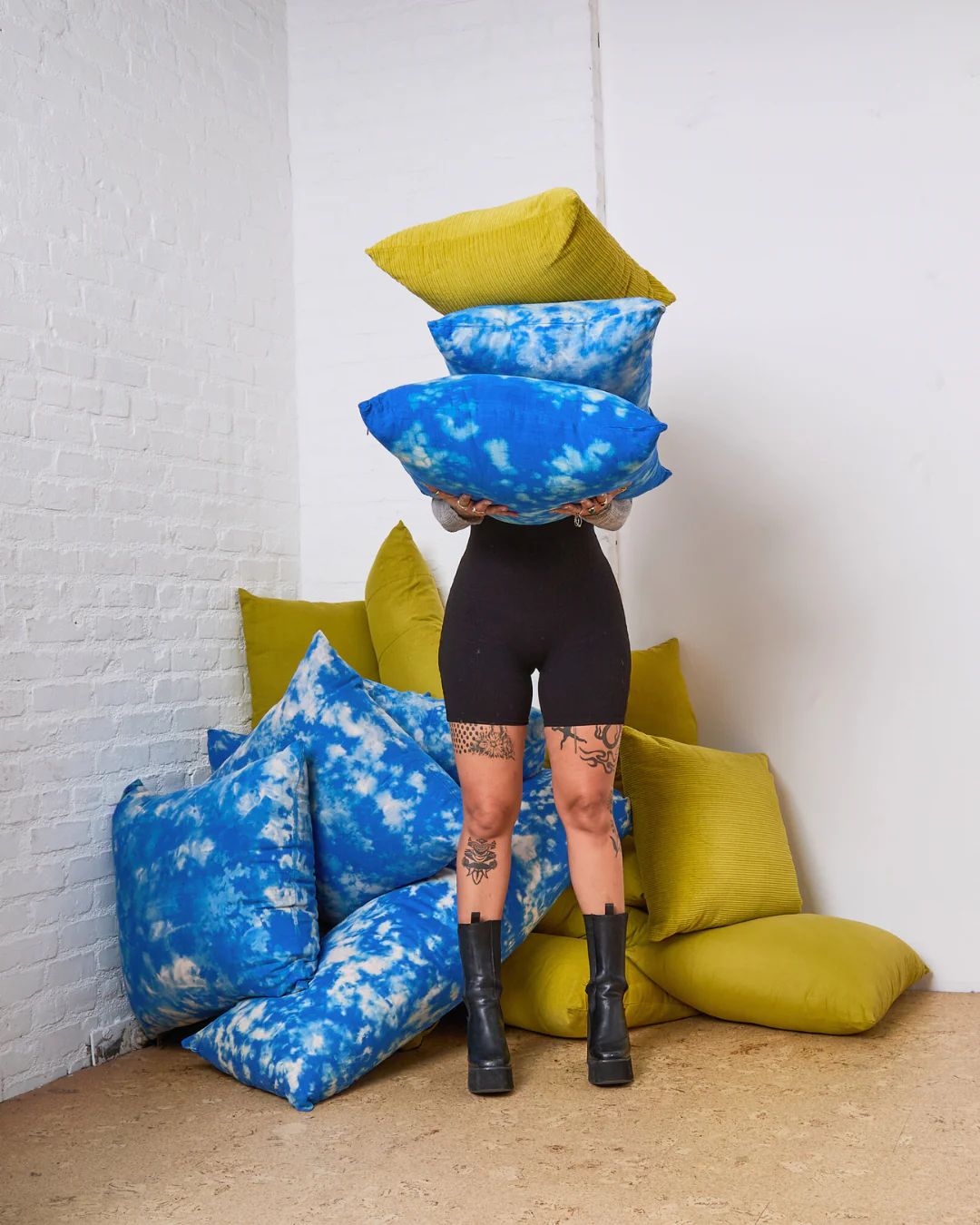 Tie Dye Linen Body Pillow - Image 3