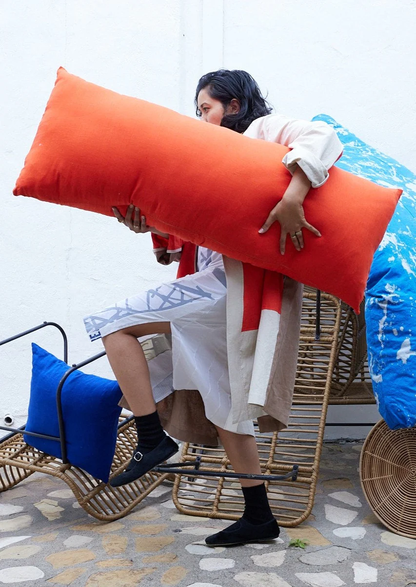 Tie Dye Linen Body Pillow - Image 6