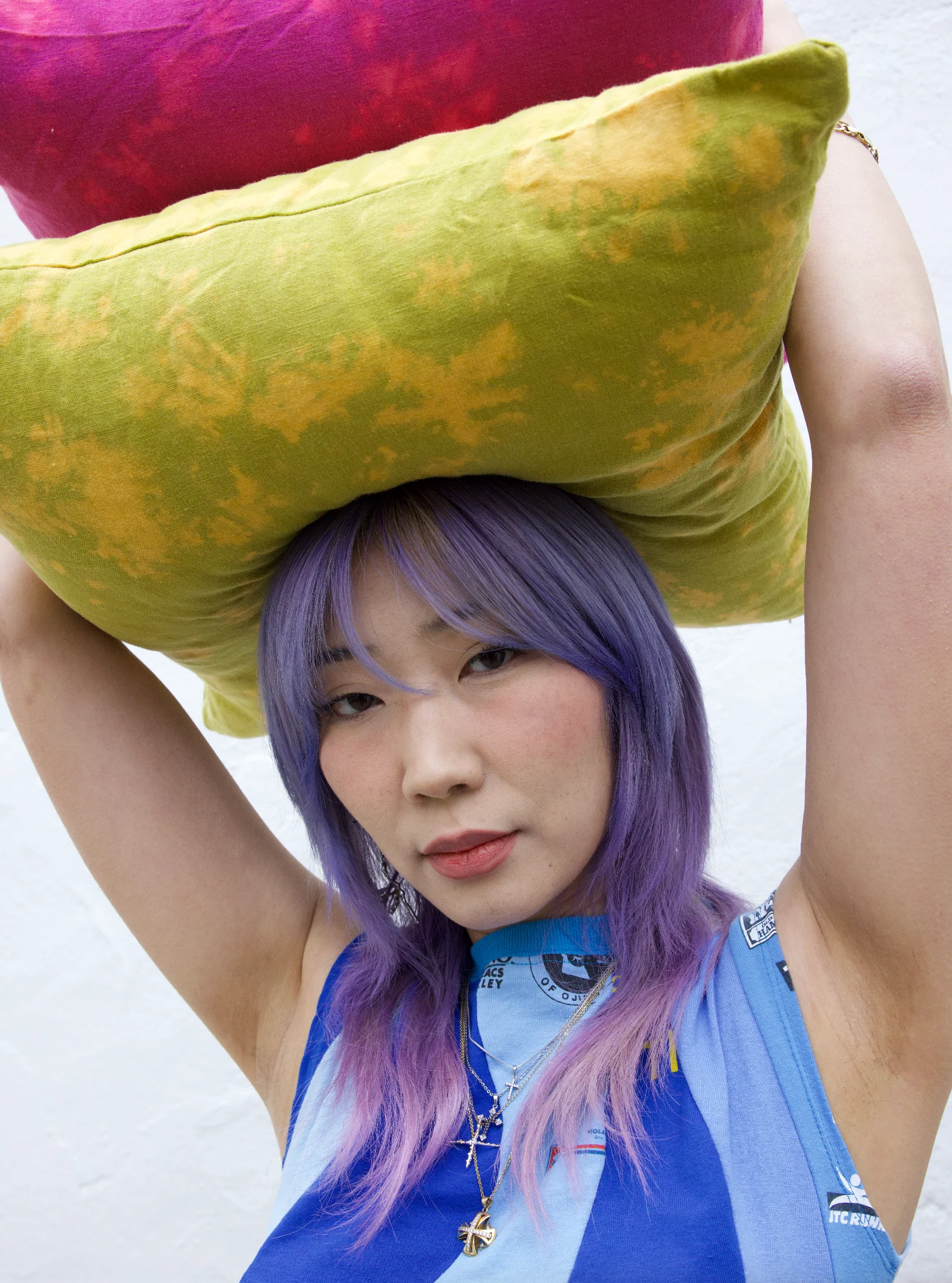 Large Tie Dye Linen Pillow - Image 5