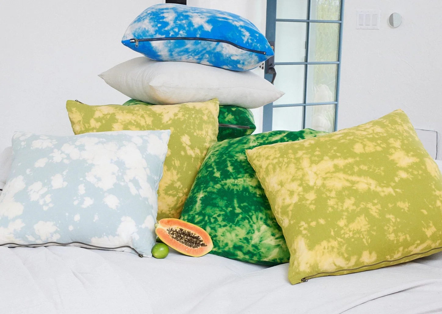 Large Tie Dye Linen Pillow - Image 7