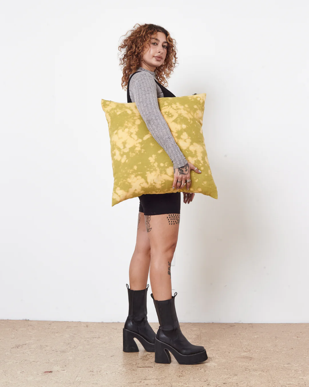 Small Tie Dye Linen Pillow - Image 3