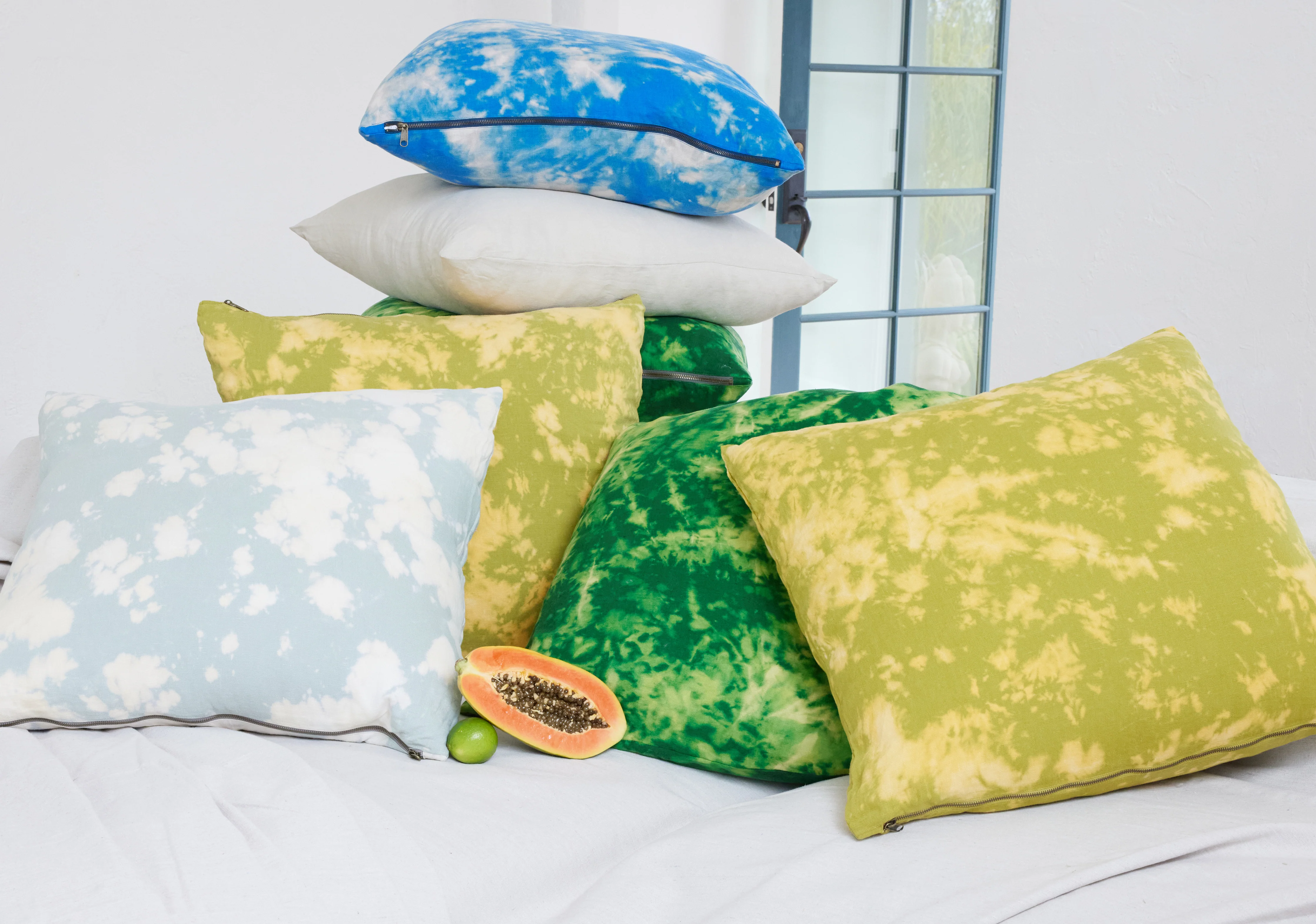 Small Tie Dye Linen Pillow - Image 9